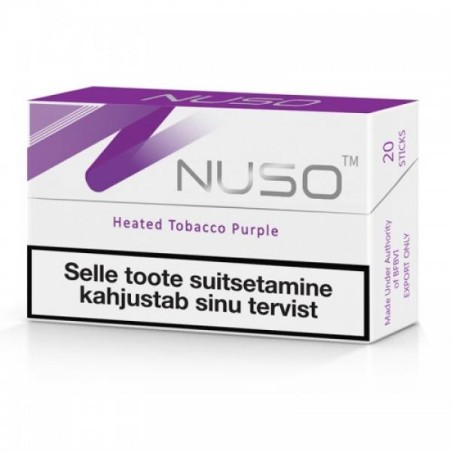 NUSO Purple Heated Tobacco Sticks with nicotine